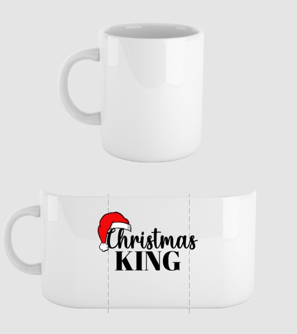 Christmas king minta fehér pólón