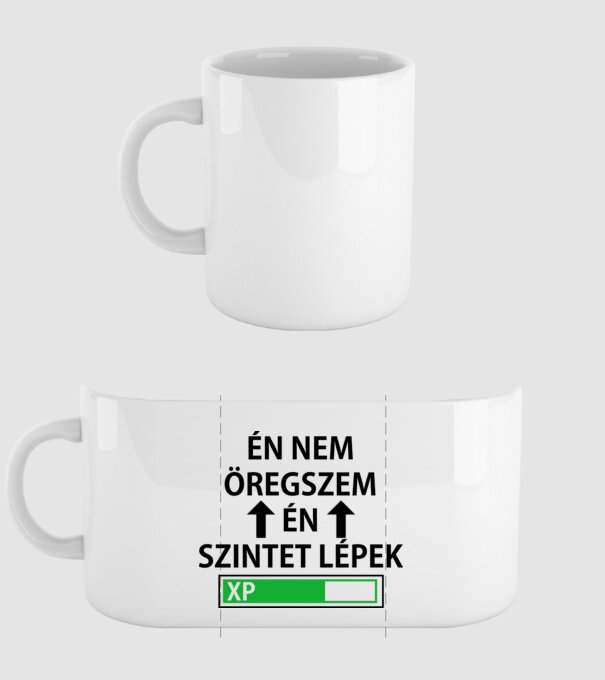 Én nem öregszem... minta fehér pólón