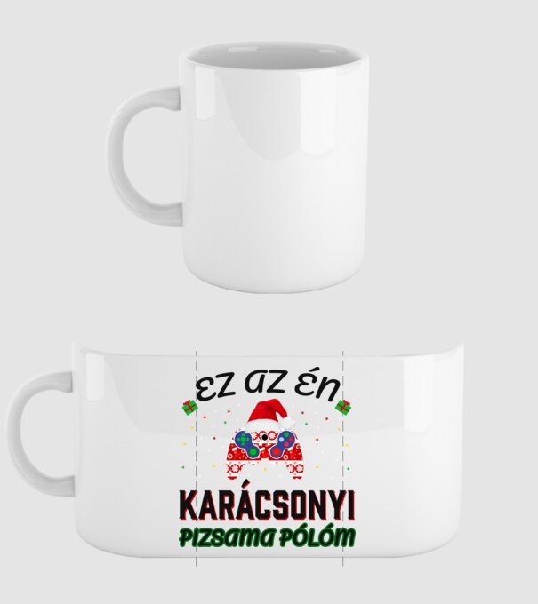 Ez az én karácsonyi pizsama pólóm minta fehér pólón