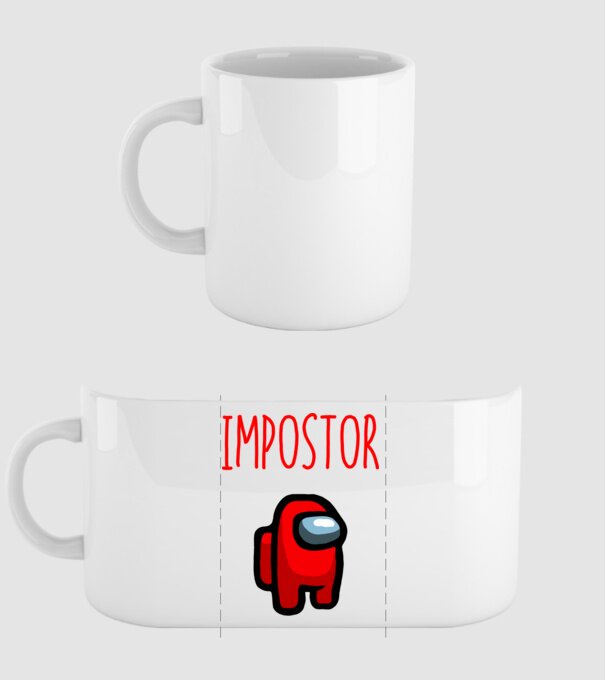 Impostor minta fehér pólón