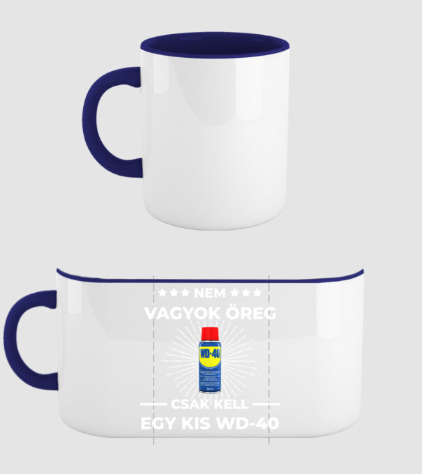 Nem vagyok öreg csak kell egy kis WD-40 minta sötétkék pólón