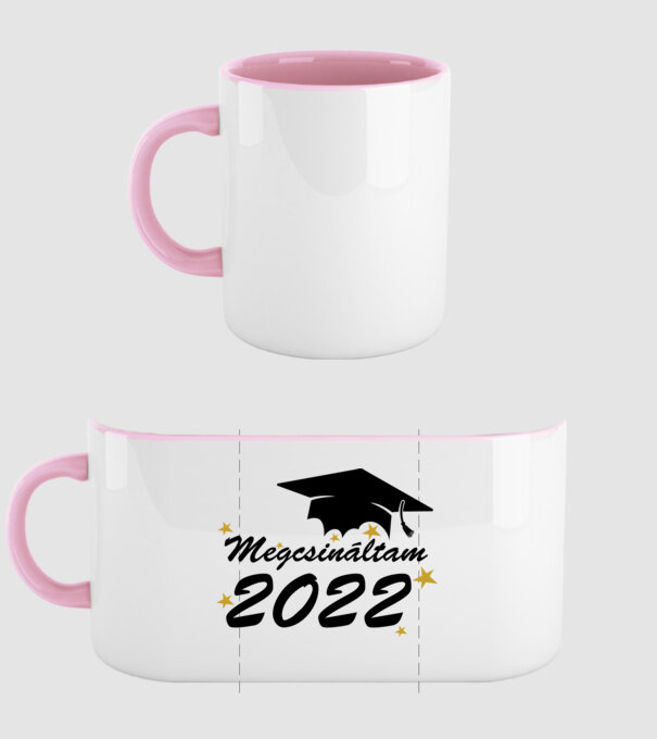 Megcsináltam 2022 minta világos rózsaszín pólón