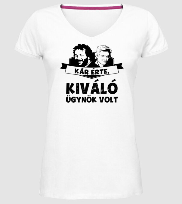 Bud Spencer Kár érte, kiváló ügynök volt minta fehér pólón