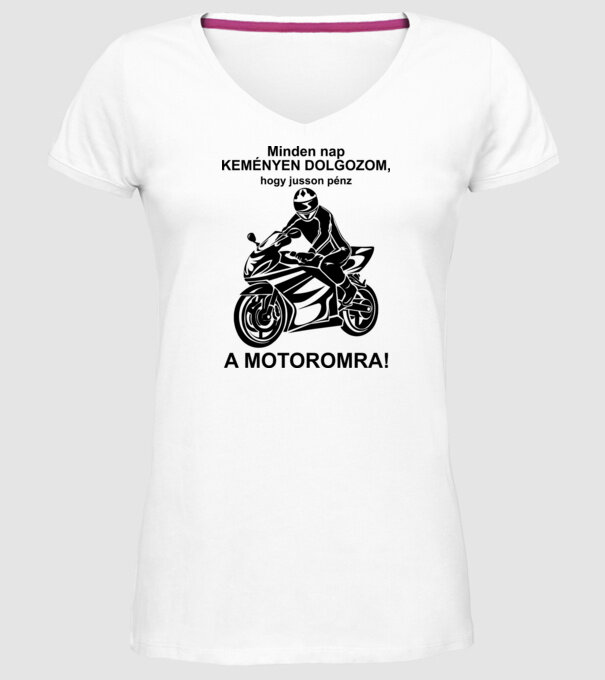 Keményen dolgozom minta fehér pólón