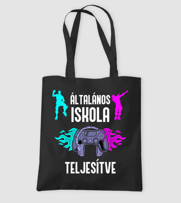Általános iskola teljesítve fortnite minta fekete pólón