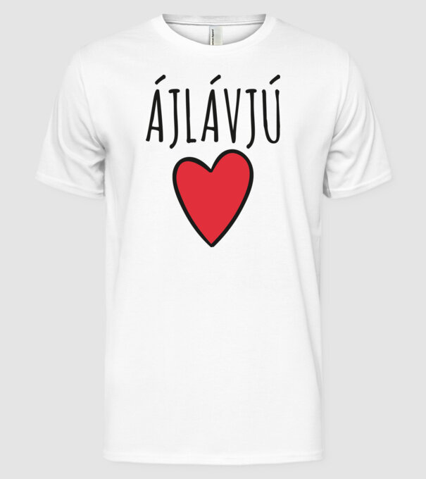 Ájlávjú minta fehér pólón