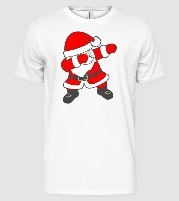 Dab mikulás minta fehér pólón
