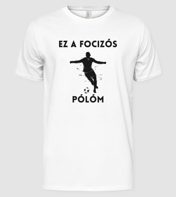 Ez a focizós pólóm minta fehér pólón