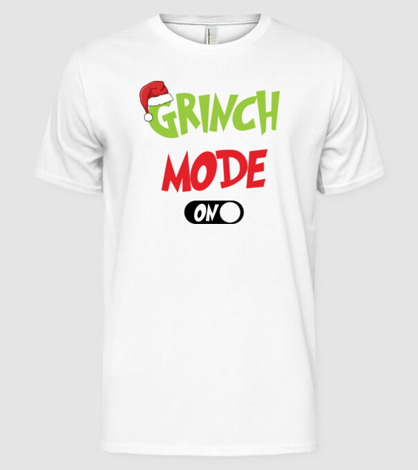 Grinch mode on minta fehér pólón