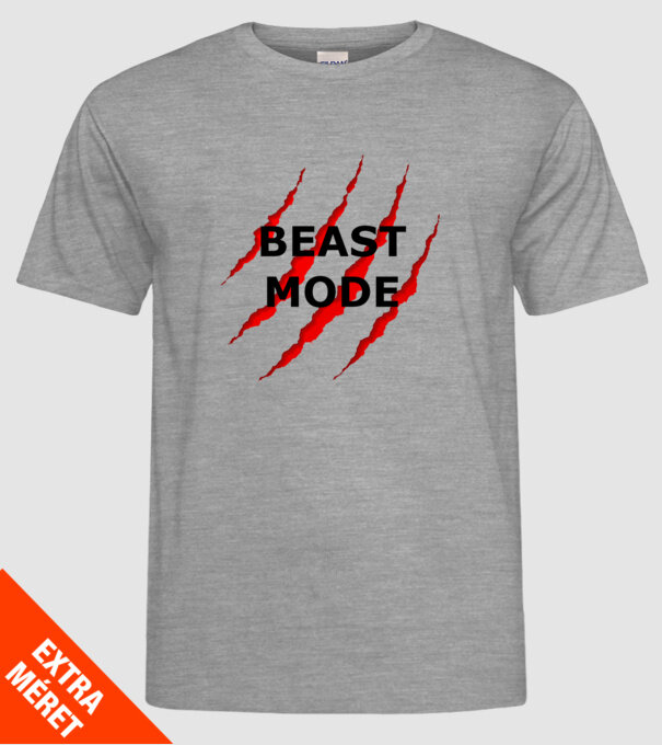 Beast Mode minta szürke pólón