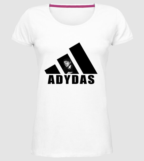 Adydas minta fehér pólón