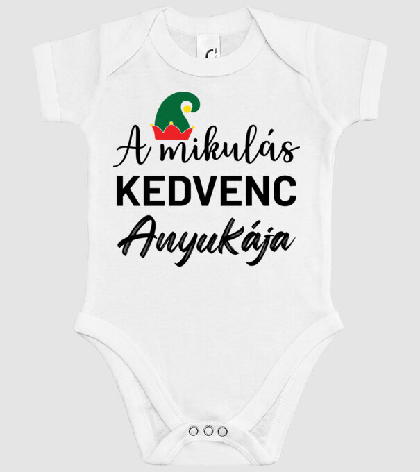 A mikulás kedvenc anyukája minta fehér pólón