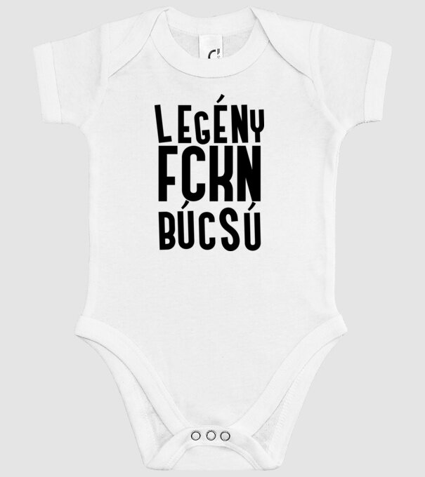 Legény fckn búcsú minta fehér pólón
