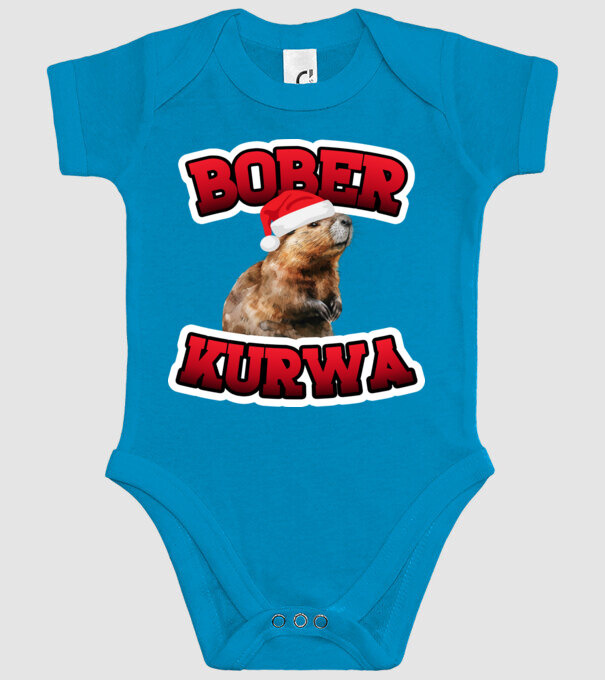 Bober kurwa karácsony minta türkiz pólón