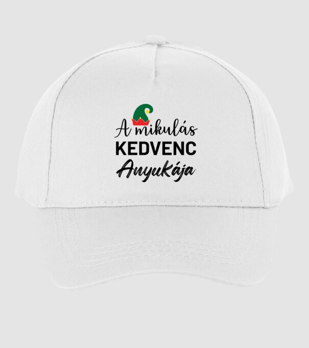 A mikulás kedvenc anyukája minta fehér pólón
