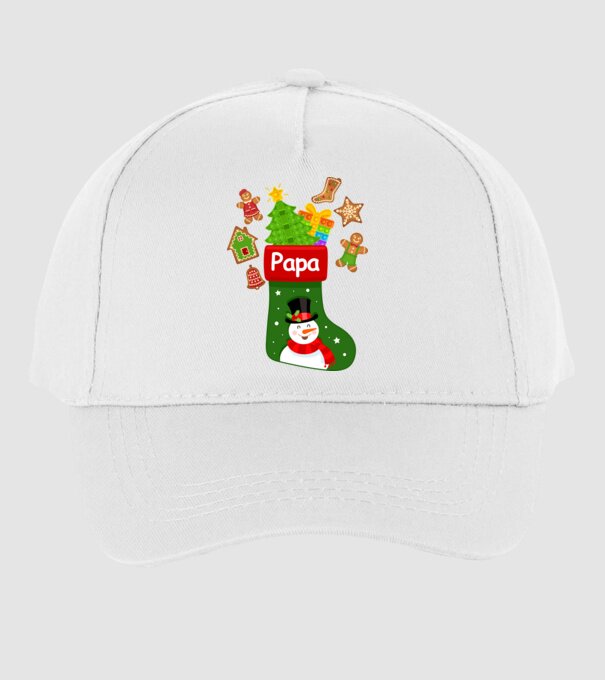Papa zokni minta fehér pólón