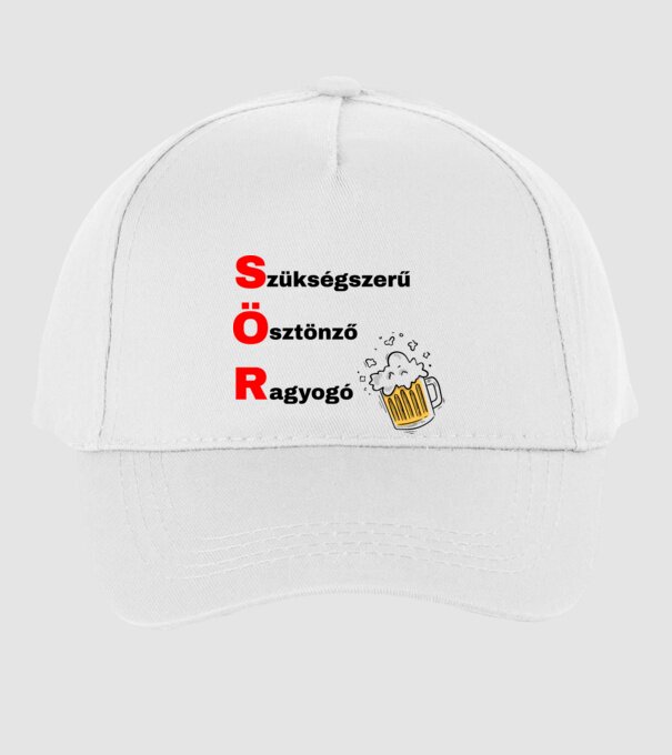 Sör minta fehér pólón