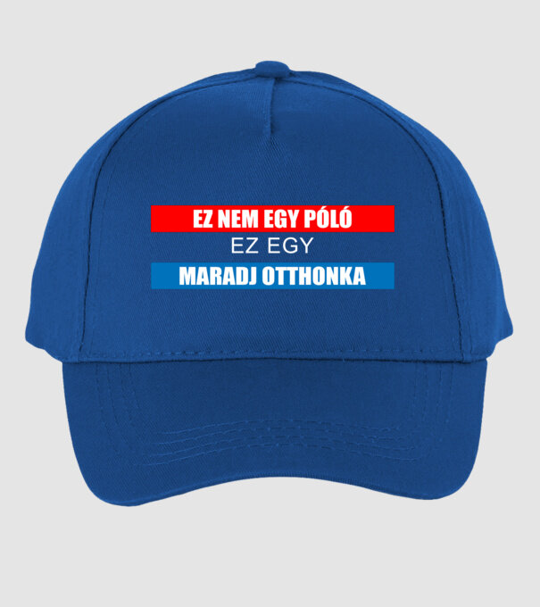 Ez nem egy póló, ez egy maradj otthonka minta királykék pólón