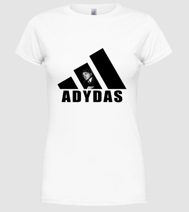 Adydas minta fehér pólón