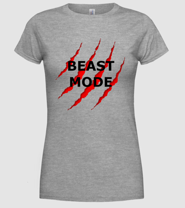 Beast Mode minta szürke pólón