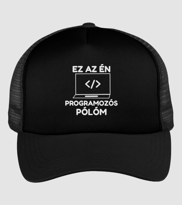 Ez az én programozós pólóm minta fekete pólón