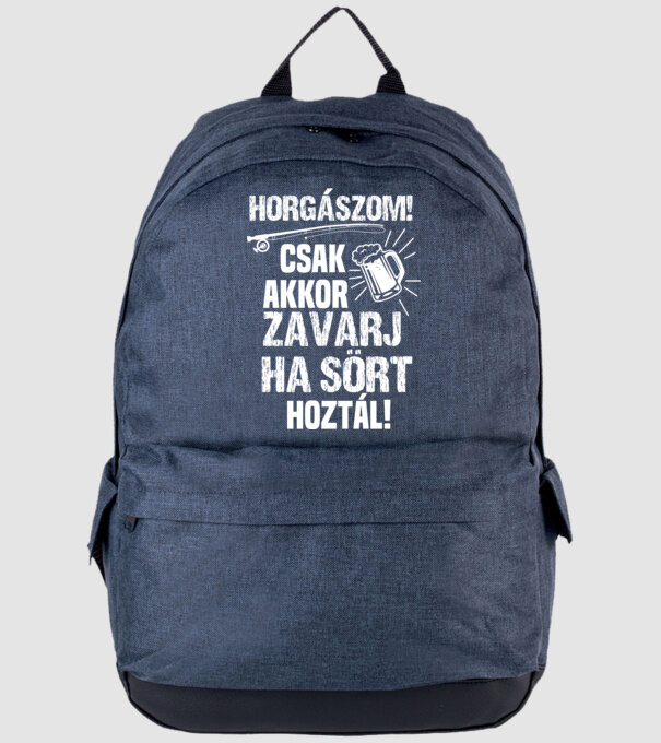 Horgászom csak akkor zavarj ha sört hoztál minta farmerkék pólón