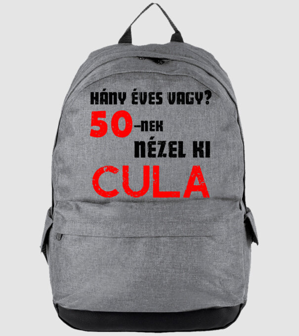 Hány éves vagy? 50-nek nézel ki cula minta szürke pólón