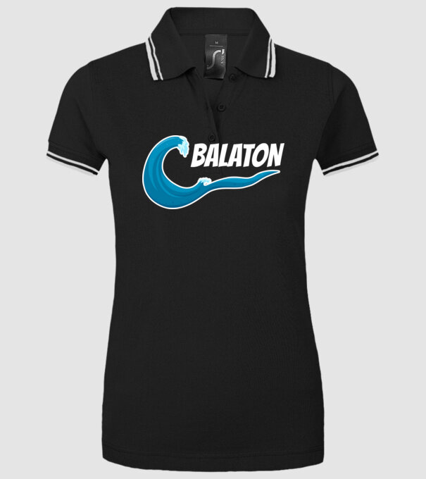 Balaton márkaparódia minta fekete pólón