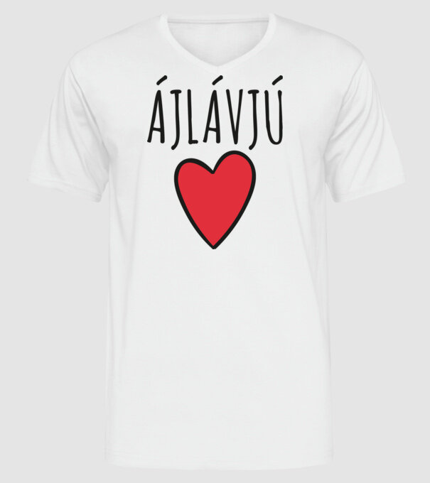 Ájlávjú minta fehér pólón