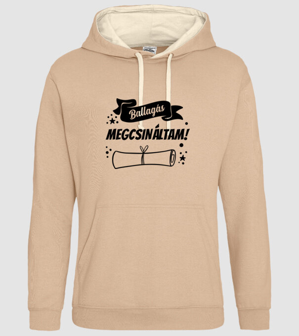 Ballagás megcsináltam minta homokszín pólón