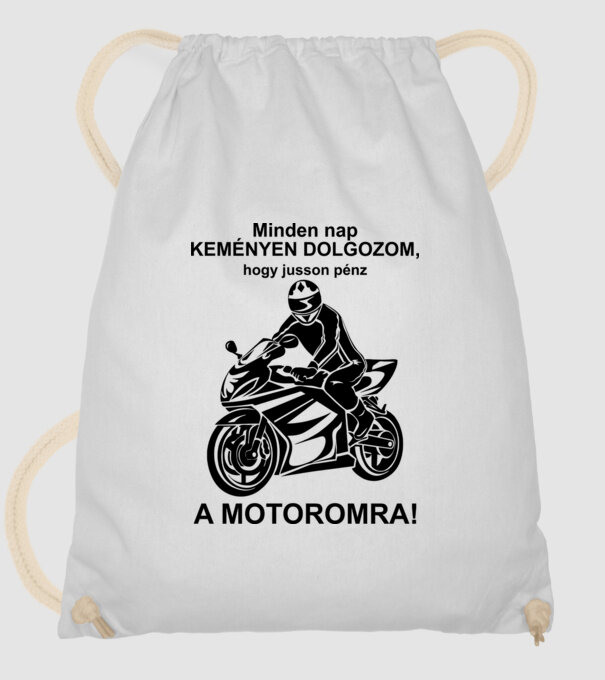 Keményen dolgozom minta fehér pólón