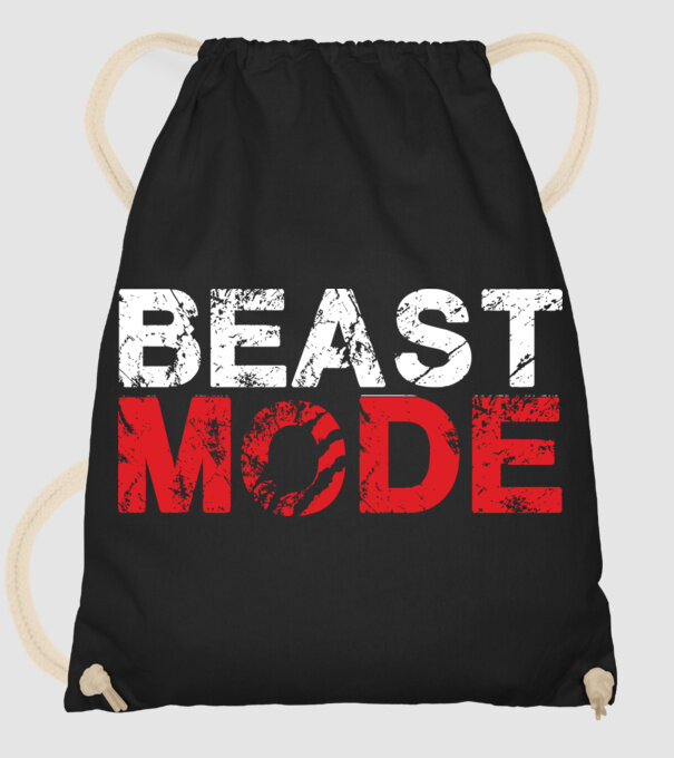 Beast Mode fekete minta fekete pólón