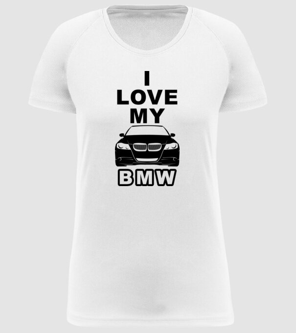 I love my BMW minta fehér pólón