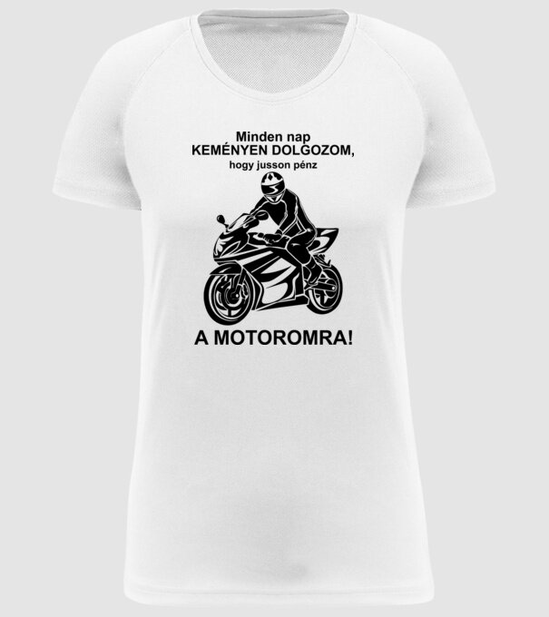 Keményen dolgozom minta fehér pólón