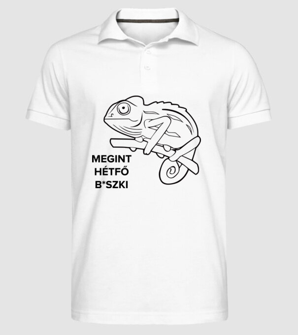 Megint hétfő minta fehér pólón