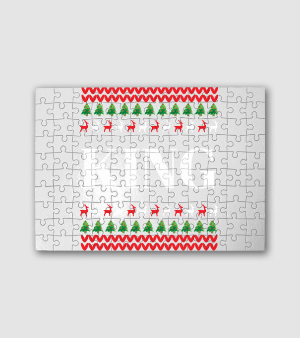 Christmas king minta fehér pólón