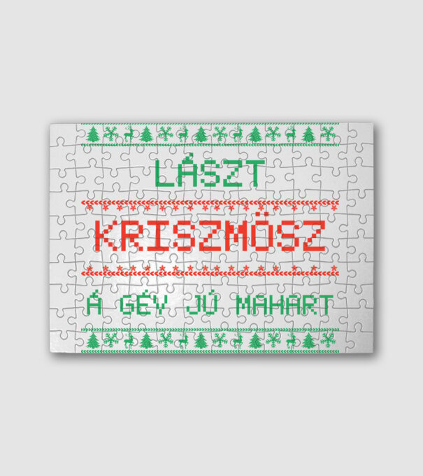 Lászt kriszmösz karácsonyi póló minta fehér pólón