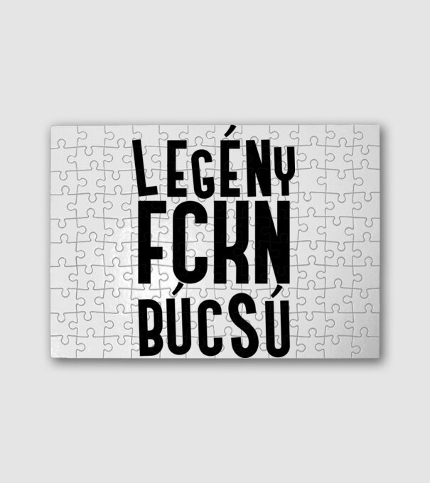 Legény fckn búcsú minta fehér pólón