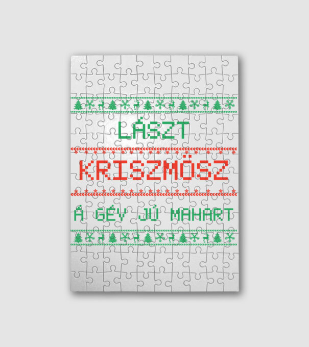 Lászt kriszmösz karácsonyi póló minta fehér pólón
