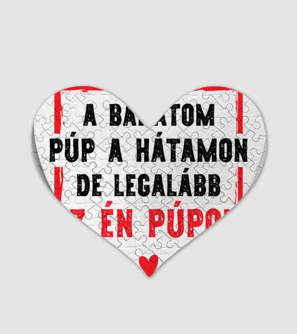 A barátom púp a hátamon minta fehér pólón