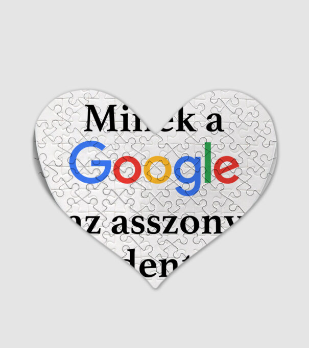 Google asszony minta fehér pólón