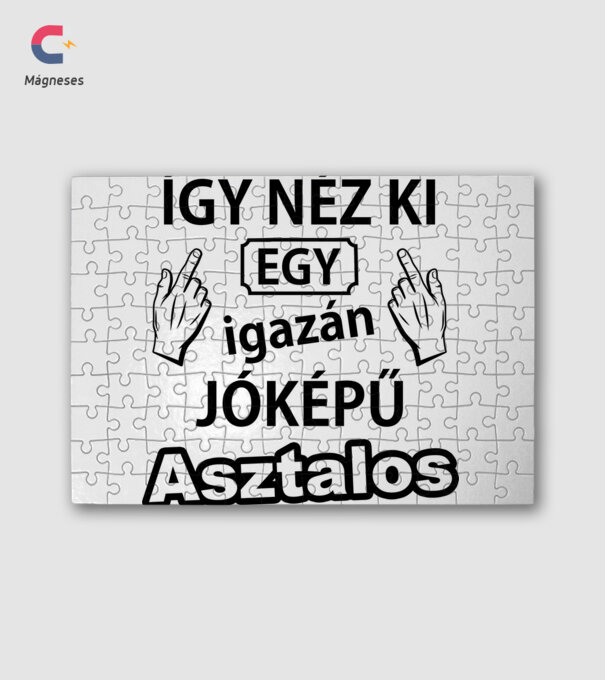 Jóképű asztalos minta fehér pólón