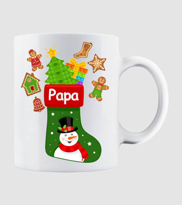 Papa zokni minta fehér pólón