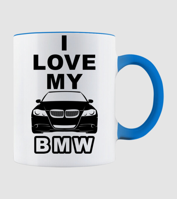 I love my BMW minta világoskék pólón
