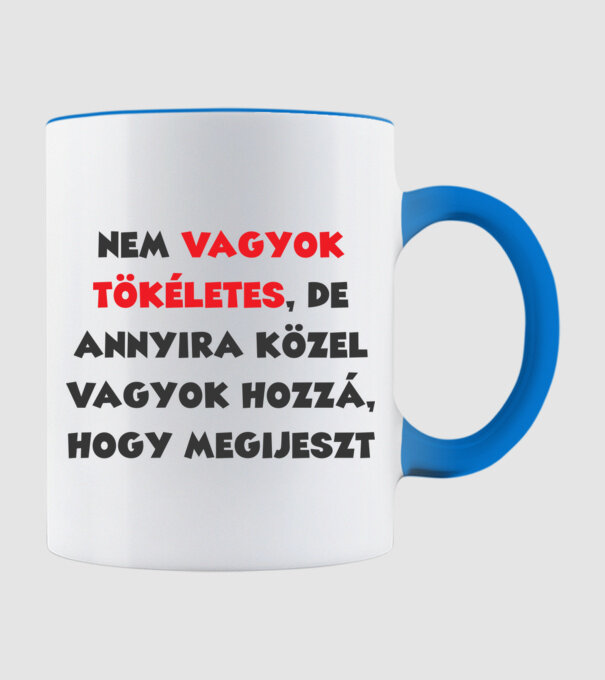 Nem vagyok tökéletes, de... minta világoskék pólón