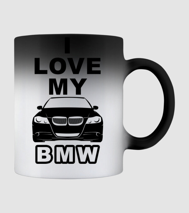 I love my BMW minta fekete pólón
