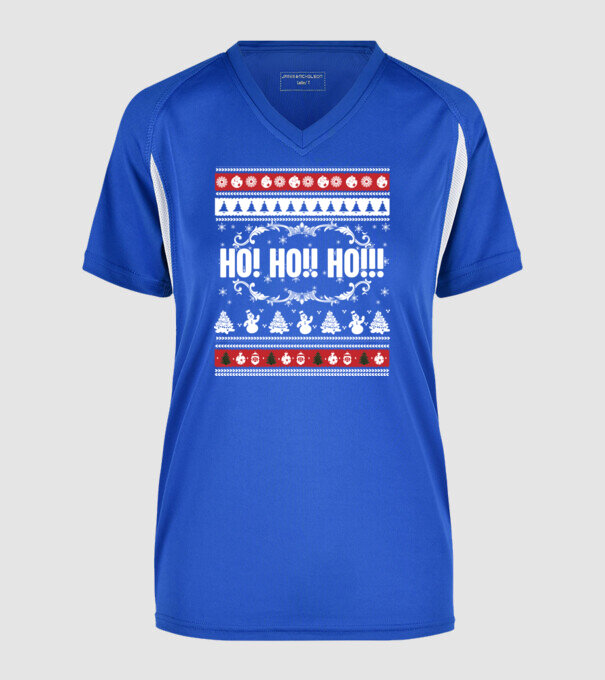 Ho ho ho karácsony minta királykék pólón
