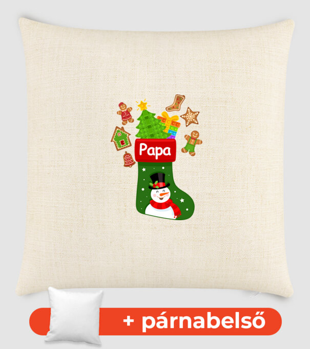 Papa zokni minta homokszín pólón