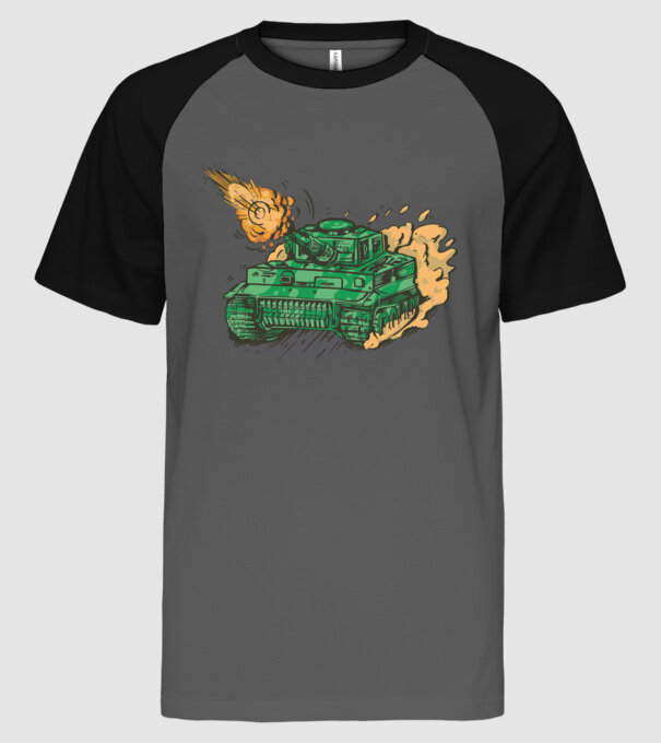 Tank minta szürke/fekete pólón