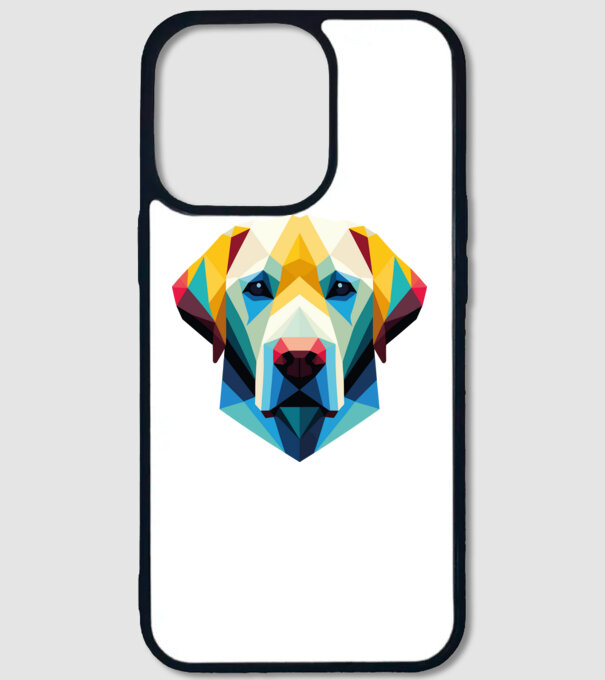 Labrador minta fehér pólón